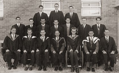 The first group of staff and students at Cromwell in 1954 The first group of staff and students at Cromwell in 1954