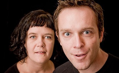 Performers Emily Tomlins and Angus Grant Performers Emily Tomlins and Angus Grant