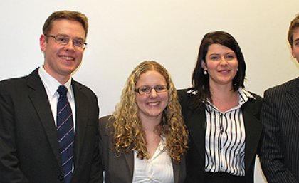 UQ’s TC Beirne School of Law Moot team
(left to right) Alexander McKinnon, Kristen Price, Lauren Humphrey and Alexander Molloy UQ’s TC Beirne School of Law Moot team
(left to right) Alexander McKinnon, Kristen Price, Lauren Humphrey and Alexander Molloy