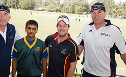 (from left) Craig McDermott, Harshad Khadiwale, Craig Philipson and Bruce Reid