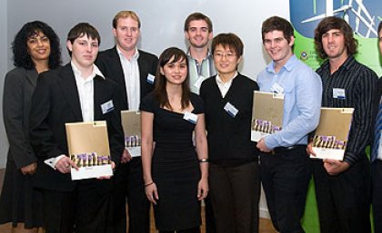 Mark Winchester (far right) General Manager - Engineering, Xstrata Coal Australia with Xstrata scholarship recipients. Mark Winchester (far right) General Manager - Engineering, Xstrata Coal Australia with Xstrata scholarship recipients.