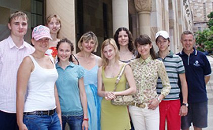 Lomonosov Moscow State University students during a recent visit
to UQ Lomonosov Moscow State University students during a recent visit
to UQ