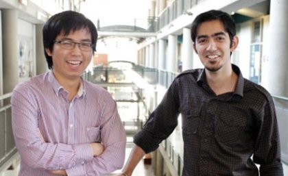  Jimmy Tran and Kianoosh Soltani-Naveh are fellow researchers taking part in UQ's Summer Research program.