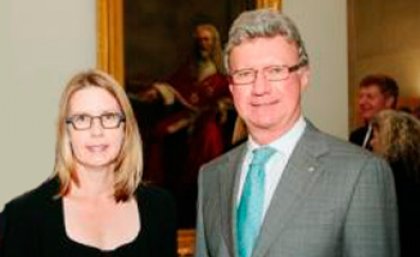UQ Head of School and Dean of Law Professor Sarah Derrington with Chief Justice Paul de Jersey AC. UQ Head of School and Dean of Law Professor Sarah Derrington with Chief Justice Paul de Jersey AC.