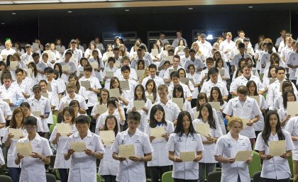 Students were welcomed at the annual Student Engagement Ceremony. Students were welcomed at the annual Student Engagement Ceremony.
