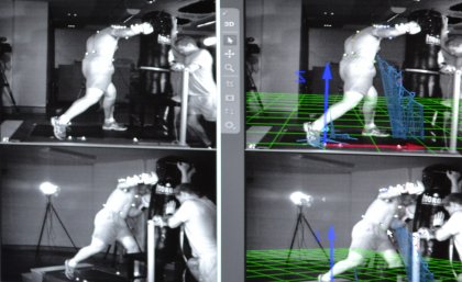 Motion capture technology follows boxer Alex Leapai.