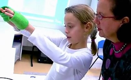 The study of children with cerebral palsy led by Professor Roslyn Boyd (right) is expected to allow better health service delivery Photo of Professor Roslyn Boyd and a patient
