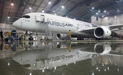 More than 50 per cent of the new Airbus A350XWB structure, including the fuselage and wings, is made from composite materials