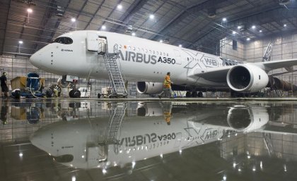 More than 50 per cent of the new Airbus A350XWB structure, including the fuselage and wings, is made from composite materials More than 50 per cent of the new Airbus A350XWB structure, including the fuselage and wings, is made from composite materials