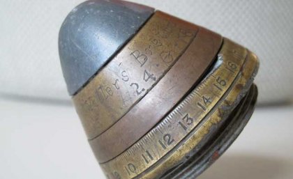A shell-head from WWI will be among many artefacts displayed at the Somewhere in France, Somewhere in Australia symposium A shell-head from WWI will be among many artefacts displayed at the Somewhere in France, Somewhere in Australia symposium