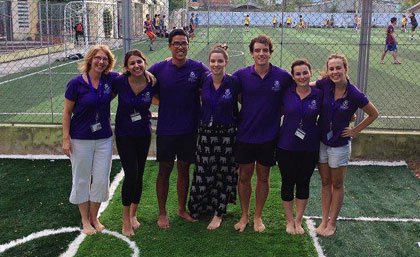 Caption: Clinical Educator Teresa Quinlan joins students Tereza Stillerova, Anthony Truong, Kaitlin Nielsen, Joseph Bisgrove, Ashleigh Allman and Rachel Lucas at the outdoor area (not pictured: Allison Mandrusiak). Caption: Clinical Educator Teresa Quinlan joins students Tereza Stillerova, Anthony Truong, Kaitlin Nielsen, Joseph Bisgrove, Ashleigh Allman and Rachel Lucas at the outdoor area (not pictured: Allison Mandrusiak).