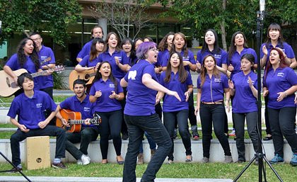 Ms Bos started the ICTE-UQ Chorus in 2008 to give students a fun way to learn English, make friends and enrich their UQ experience beyond the classroom. Ms Bos started the ICTE-UQ Chorus in 2008 to give students a fun way to learn English, make friends and enrich their UQ experience beyond the classroom.