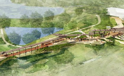 The project will provide an elevated walkway from UQ Lakes Busway to the central St Lucia campus. Note: Artist's impression only, final design subject to change.