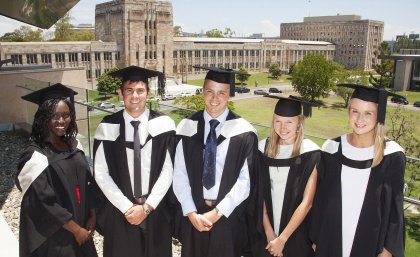 UQ Young Achiever graduates Sarah Oyet, Andrew Luck, Tim Seng, Alisha Vogler and Emily Brown UQ Young Achiever graduates Sarah Oyet, Andrew Luck, Tim Seng, Alisha Vogler and Emily Brown