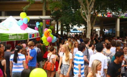 Students at last year's Market Day at the UQ St Lucia campus