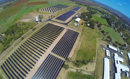 The 3.275 megawatt array is built on a 10ha former airstrip