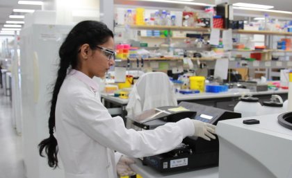 Dr Divya Ramnath working to identify key proteins that contribute to the severity of chronic liver disease.