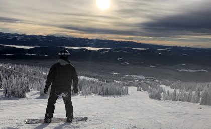 Dr Will Harrison used his expertise in visual perception to predict how the brain processes groomed snow. Photo credit: Dr Will Harrison Dr Will Harrison used his expertise in visual perception to predict how the brain processes groomed snow. Photo credit: Dr Will Harrison