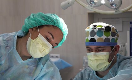 Two doctors in surgery