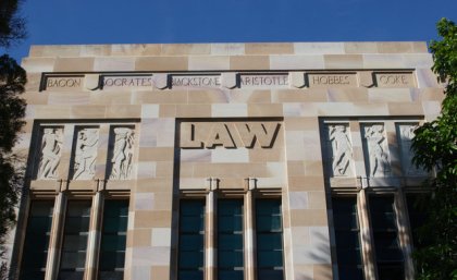 Sandstone UQ Law School building