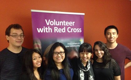 Members of the UQ Red Cross Society. Members of the UQ Red Cross Society.