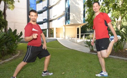 QBI's Nick Nacsa and Ross Dixon will run in the City2South on Saturday 14 June QBI's Nick Nacsa and Ross Dixon will run in the City2South on Saturday 14 June