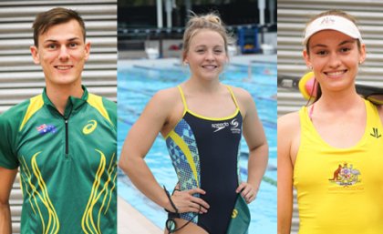 Dane Bird-Smith, Aisling Scott, Caitlin Cronin and Tom Gamble (not pictured) will compete at the World University Games