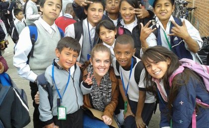 UQ's Emma Hofstetter in Colombia.