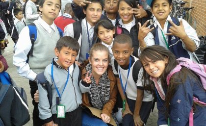 Emma Hofstetter in Colombia. UQ's Emma Hofstetter in Colombia.
