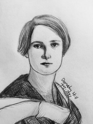 A portrait of Professor Dorothy Hill by Jiani Sheng, Bachelor of Science (Honours) student with UQ’s School of Earth and Environmental Sciences.