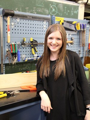 Second year engineering student Alice Naughton in the ‘flipped classroom.’