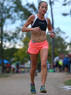 Ultra marathon runner Deb Nicholl will aqua jog the Mater Foundation's Smiling for Smiddy 10km Swim Challenge at UQ's Aquatic Centre. Picture courtesy of Dreamsport Photography.