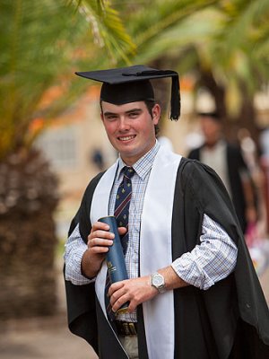 Edward Walton graduated at the UQ Gatton campus yesterday Edward Walton graduated at the UQ Gatton campus yesterday