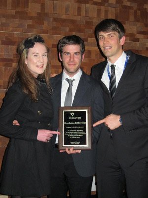 Fellowship students, from left, Victoria Flannery, Daniel Gillick and Aron Gibbs.