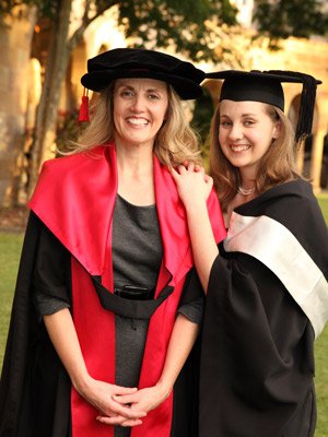 Helen Stallman and her daughter Monique both graduated from UQ on the same day. Helen Stallman and her daughter Monique both graduated from UQ on the same day.