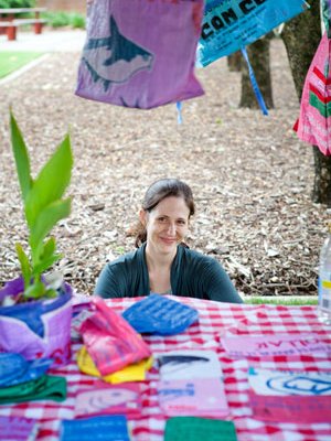 Carly Starr sold her fair-trade re-cycled bags at the last market. They will be available for sale on Thursday. Carly Starr sold her fair-trade re-cycled bags at the last market. They will be available for sale on Thursday.