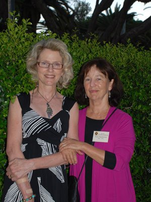 Two of the first female students at Gatton, Tessa Piagno and Anne Chamberlain returned to the campus for the Back to College Weekend.