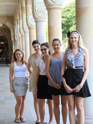 From L-R: Alexandra Wolhuter; Anna Charles; Brooke Thompson; Catherine Drummond and Lindsay Collins