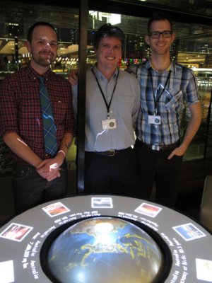 UQ Master of Interaction Design students, from left to right: Thomas Nelson, David Harper and Mike Brand