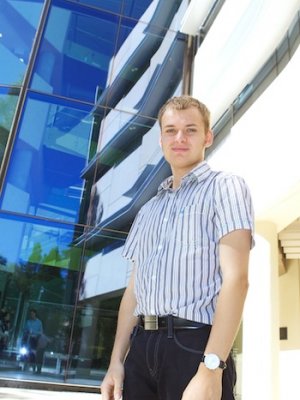 Volker Karle has just spent two weeks working at QBI after winning the Jugend Forscht national science research competition.