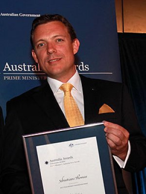 UQ student Sebastian Thomas, who has received a Prime Minister's Australia Asia Award to work on climate change policy in Borneo UQ student Sebastian Thomas, who has received a Prime Minister's Australia Asia Award to work on climate change policy in Borneo
