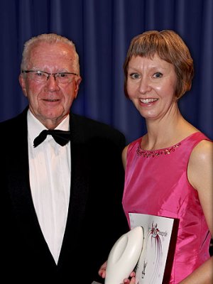 Marie Boden (right), recipient of Women in Technology’s PhD Career Start Award