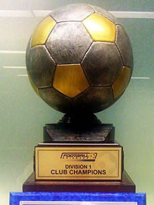 The two top trophies won by UQFC at the 2010 Football Brisbane Gala Awards