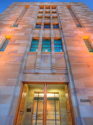 The Duhig Building, where the Fryer Library is located The Duhig Building, where the Fryer Library is located