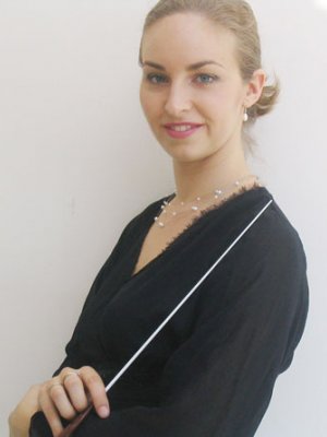 UQ PhD student and conductor of the Indooroopilly Chamber Orchestra Carolina Casaril