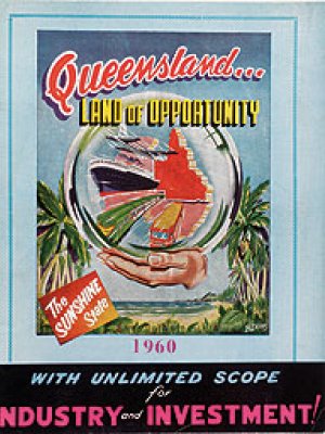Queensland travel poster from the exhibition
