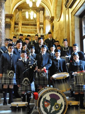 The University of Queensland Pipe Band at Emmanuel College has climed the competition ranks.
