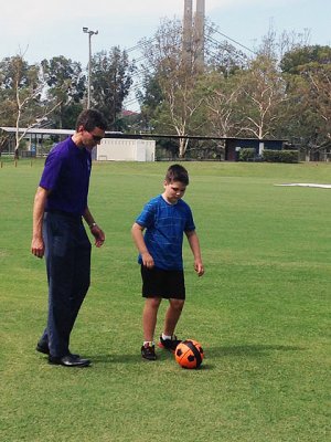 A robotic soccer ball developed by UQ engineers is helping people with vision impairment improve their game participation.