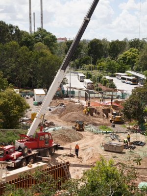 The walkway development is progressing well. 