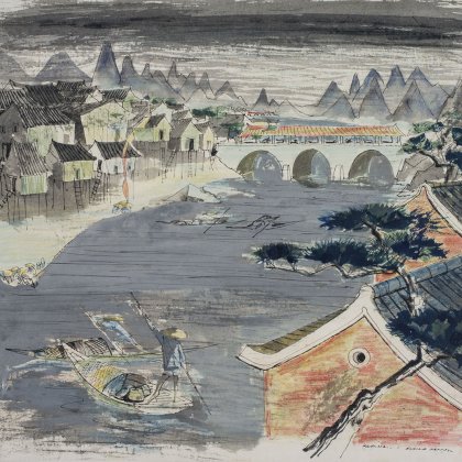 Elaine Haxton -  Flower Bridge at Kwei-Lin 1956